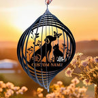 Personalized Dog and Cat Metal Wind Spinner, Garden Spinner Hanging Indoor Outdoor Decor, Perfect House Warming Gifts New Home, Custom Gift for Grandmother, Mom, Wife, Daughter by CraftNameSign