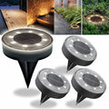 Solar Ground Lights Outdoor Waterproof IP68, 4 Pack 8 LED In Ground Solar Disc Landscape Lighting, Garden Lights Solar Powered for Outside Yard Pathway Patio Lawn Driveway Walkway(White) by Unknown