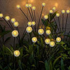 4PK 32LED Solar Garden Lights Outdoor, Dandelion Solar Lights Outdoor, IP65 Waterproof Firefly Light Outside Decor for Patio Pathway, Sway by Wind for Fairy Garden Dandelion Decorations, Warm White - Image 6
