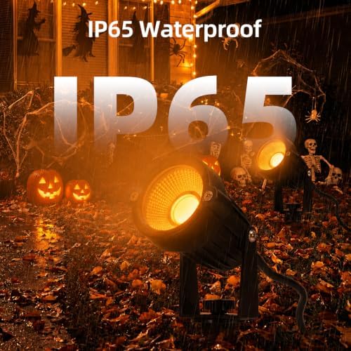 Halloween Orange Purple Spotlights Outdoor Landscape Lighting for Yard - Image 4