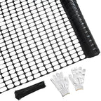 PotatoLife 4'x100' Plastic Mesh Fence Extra Strength with Zip Ties, Black by PotatoLife