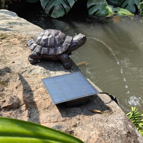 Pond Spitter, Pond Fountain Brown Resin Turtle Fountain, 7.6 * 5.1 * 3.5in - Image 2