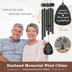Soopau Memorial Gifts for Loss of Husband, Memorial Wind Chimes for Loss of Husband, Loss of Husband Sympathy Gift, Bereavement Remembrance Funeral Grief Gifts for Loss of Husband - Image 2