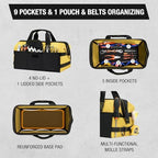 HISEA 3 Pack Heavy Duty Tool Bag, 16-Inch Waterproof Tools Organizer Tote - Image 4