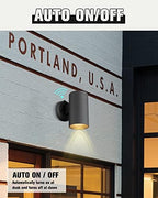 Ken & Ricky Dusk to Dawn Outdoor Wall Sconce Lights,Cylinder,Black,1 PK - Image 2