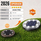 vighep Solar Ground Lights,18 Pack Flat Solar Lights Outdoor Waterproof, Bright LED Solar Disc Lights, 6000K Cool White Landscape Lighting for Outside Yard Garden Pathway Driveway Lawn - Image 2