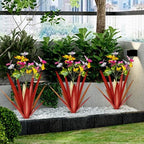 TOMBABY Garden Outdoor Butterfly Enlarge Thickened Wind Resistant Metal Agave Garden Art Metal Plant Country Sculpture Statue Decorations Ornaments Artificial Waterproof Butterflies(red 2pcs) - Image 5