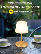 Kakanuo Gold Cordless Shower Lamp Waterproof, Rechargeable Cordless Lamp with 4000mAh Battery, Touch Dimmable Table Lamp for Outdoor, Kitchen, Bathroom, Camping, Patio, IP54 - Image 5