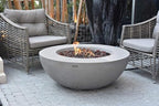 Elementi Lunar Bowl Cast Concrete Fire Table, Outdoor Fire Pit Fire TablePatio Furniture, Light Gray (Natural Gas) - Image 5