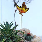Metal Solar Garden Light Colorful Butterfly, Blue - Image 6