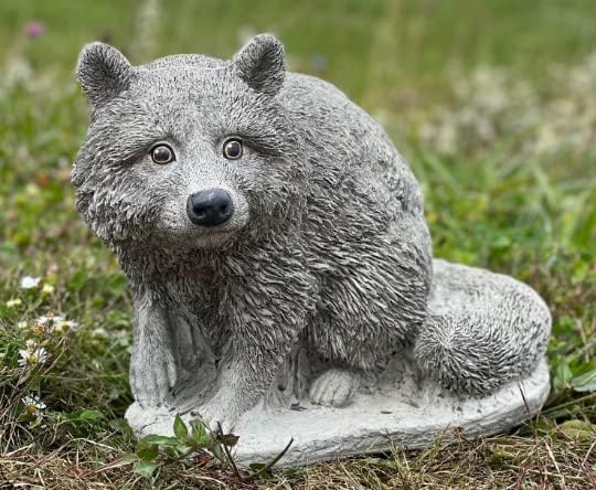 Realistic Raccoon Figurine Concrete Raccoon Statue Garden Statuary Outdoor Decoration Lawn Decor Statues - Image 3