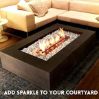GasSaf 1/2 Inch Crystal Ice Fire Glass Reflective Tempered Fireglass, 10lb - Image 6