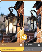 EDISHINE Dusk to Dawn Outdoor Wall Light 20.4 Inch Waterproof Black - Image 4