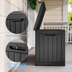 55 Gallon Outdoor Storage Box Waterproof, UV Resistant Resin Deck Box for Patio Furniture, Outside Storage Box for Garden Tools, Patio Cushions, Black - Image 4