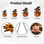 Cute Dog in Jack-o'-Lantern Acrylic Suncatcher - Image 2