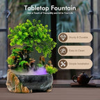 Gdrasuya10 Atomizing Rockery Water Fountain Desktop Chinese Fengshui LED Lamp Waterfall Water Sound Indoor Office Home - Image 3