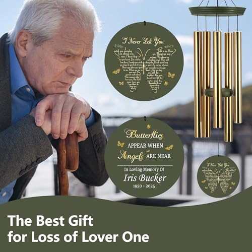 ASTARIN Memorial Wind Chimes Personalized, Bereavement Gift Ideas for Sympathy Loss of Lover Mother Father, 36 inch Deep Tone Wind Chimes Patio Decoration, in Memory of Loved One Gift(Made in Texas) - Image 6