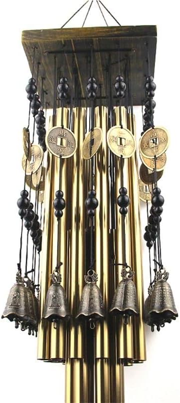 Outdoor Indoor Metal Tube Wind Chime with Copper Bell Large Windchimes for Patio Garden Terrace(E) - Image 6