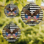 America 250th Anniversary Wind Spinner for Garden Yard 12In, Independence Day Bald Eagle 3D Stainless Steel Kinetic Hanging Wind Spinners Rustproof Outdoor Decor for Lawn Patio Home - Image 4