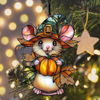 Little Mouse and Pumpkin Acrylic Suncatcher - Image 6
