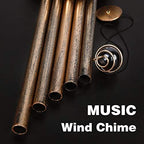 DesGully Solar Wind Chimes, Sun Wind Chime Outdoor Clearance w/Glowing Crackle Glass LED Unique Wind Bells for Outside Waterproof Chimes, Gifts for Her/Him (42" Long Metal Chimes)… - Image 2