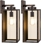BesLowe 15’’ Large Outdoor Wall Lights, Porch Lights Distressed Brown by BringYourBrightFuture