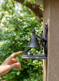 Cast Iron Doorbell, Wall Mount, Rustic Nautical Anchor Design, Antique Style Hanging Dinner Bell for Outdoor Garden,Farmhouses, Front Doors by TerkCo
