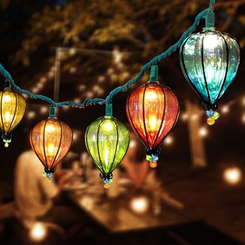 7 Pcs of 11FT Multicolor String Lights with 10 Bulbs, UL Listed Connectable Waterproof Decorative LED Lights Hanging for Backyard Patio, Indoor/Outdoor for Christmas Wedding Party Festival Lighting by Unknown