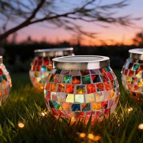 Cooo Garden Lantern Bundle — 12 Pack Mason-Jar Lanterns +2 Pack Mosaic Lanterns - Image 5
