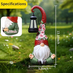 Solar Garden Gnome Statue, 13.1 Inch Zen Gnome with Lantern for Yard Decor - Image 4