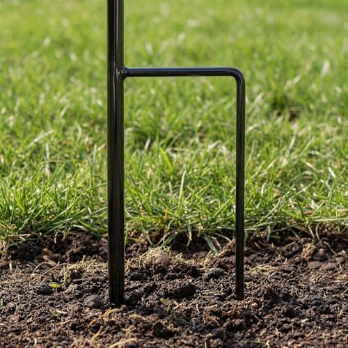 LEIFIDE Black 72" h Replacement Pole for Large Wind Spinner, Windmill Replacement Parts, Three-Part Composition, 22mm Thicker Tube, Easy Assembly for Large Metal Wind Spinner (2 Prongs Base) - Image 6