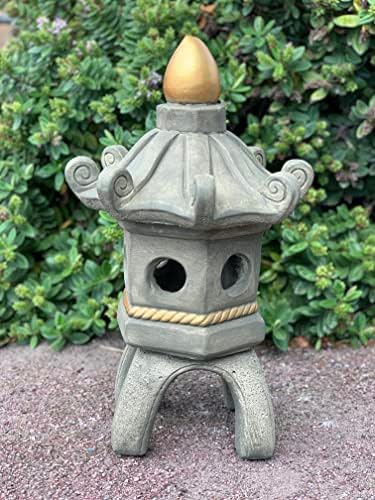 OLOMA Japanese pagoda statue Large pagoda figurine Japanese stone lantern Buddhist pagoda temple Chinese decoration Outdoor sculpture zen garden Furniture for home decor Large japanese pagoda decor by OLOMA