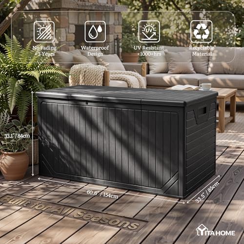 YITAHOME 300 Gallon Extra Large Double-Wall Outdoor Storage Box, Waterproof - Image 6