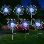 Solar Garden Lights Outdoor, 6 Pack 120 LED Twinkling Firework Lights Decorative with 2 Modes, Outdoor Waterproof Solar Starburst Light for Yard Pathway Planter Patio Decor, Multicolor by Unknown