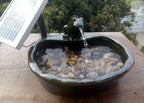 ASC Solar Powered Ceramic Green Frog Water Fountain Kit Garden Patio Bird Daytime Running Version - Image 4