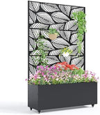 Garvee Metal Raised Garden Bed with Trellis and Wheels, 71"x47"x16" by Garvee