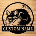 Custom Fox Metal Wall Signs - Personalized Fox Metal Wall Art - Fox Metal Wall Art - Fox Name Signs - Gift For Fox Lover - Fox Wall Hangings - Housewarming Gift by Politesers