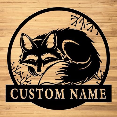 Custom Fox Metal Wall Art - Personalized Fox Name Signs - Housewarming Gift by Politesers