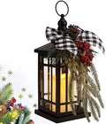 Christmas Decorations Christmas Lantern, Christmas Decor Candle Lanterns, 14 Inch Flameless Candle Lantern, Outdoor Patios Indoor Home Table Fireplace Farmhouse Decorations,Holiday Xmas Gifts by KAMPGO