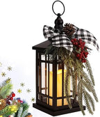 Christmas Decorations Christmas Lantern, Christmas Decor Candle Lanterns, 14 Inch Flameless Candle Lantern, Outdoor Patios Indoor Home Table Fireplace Farmhouse Decorations,Holiday Xmas Gifts by KAMPGO
