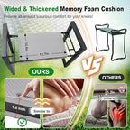 Garden Kneeler and Seat Heavy Duty - Anti-Tip Super Stable Multifunctional Gardening Stool Bench,Wide 12.7" Pads,Foldable Ergonomic Handles for Seniors Women Men Pain-Free Weeding,Planting Yard Work - Image 6