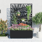 GarveeLife Metal Planter Box with Trellis and Wheels 71"x47"x16" by GarveeLife