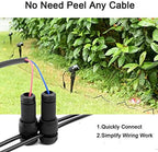 iCreating 100Pack Low Voltage Wire Connector, Landscape Lighting Connectors Waterproof for 12/2 14/2 Gauge Cable Low Voltage Connector for Outdoor Path Lights Spotlights In-Ground Lights - Image 5