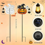 Solar Halloween Pumpkin Outdoor Lights Jack O Halloween Garden Stake Lights - Image 3