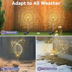 Solar Garden Lights Outdoor, Solar Firework Fairy Lights Garden Decor - Image 3