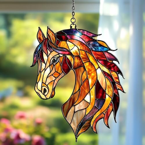 Radiant Horse Mosaic Effect Acrylic Suncatcher by AVAGAN