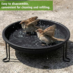14.37'' Ground Bird Bath for Outside Large Bird Bath, Black - Image 5