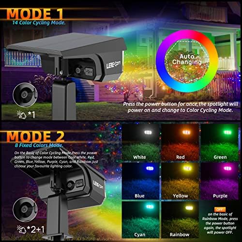 LEREKAM Solar Halloween Lights Outdoor Halloween Decorations Outdoor 2 Pack - Image 5