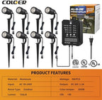 COLOER 8Pack 5W Landscape Lighting Kit with Transformer - Image 4