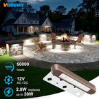 VOLISUN 7 Inch Retaining Wall Lights, 5000K Hardscape Lighting, 12 Pack - Image 3